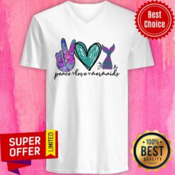 Diamond Peace Love Mermaids V-neck