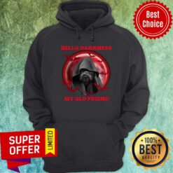 Dog Hello Darkness My Old Friend Blood Moon Hoodie