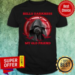 Dog Hello Darkness My Old Friend Blood Moon Shirt