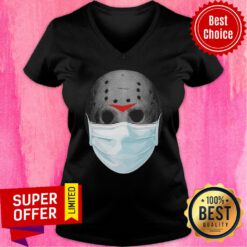Face Mask Funny Horror Movie V-neck