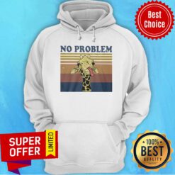 Giraffe No Problem Vintage Retro Vintage Hoodie