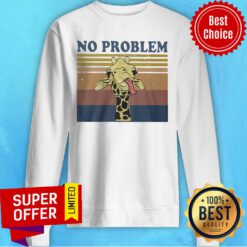 Giraffe No Problem Vintage Retro Vintage Sweatshirt