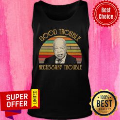 Good Trouble Necessary Trouble Vintage Retro Tank Top