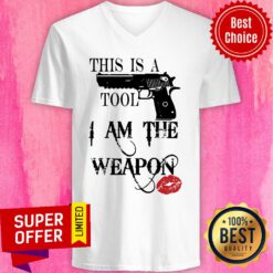 Gun This Is A Tool I Am The Weapon Lips V-neck