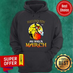 Halloqueen Are Born In March Ghost Witch Mask Hoodie