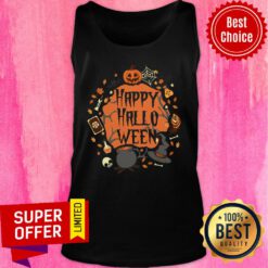 Happy Halloween Witch Pumpkin Tank Top