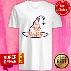 Hat Witch I'm His Witch Pumpkin V-neck