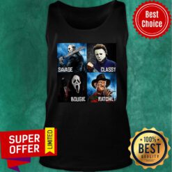Horror Movies Characters Savage Classy Bougie Ratchet Tank Top