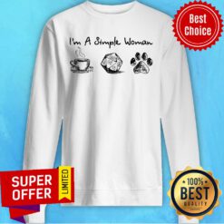 I'm A Simple Woman Coffee Dungeons Dragons And Dog Paw Sweatshirt