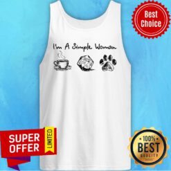 I'm A Simple Woman Coffee Dungeons Dragons And Dog Paw Tank Top