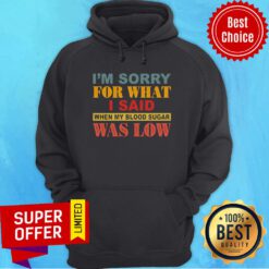 I’m Sorry For What I Said When My Blood Sugar Was Low Hoodie