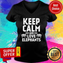 Keep Calm And Love Elephants V-neck