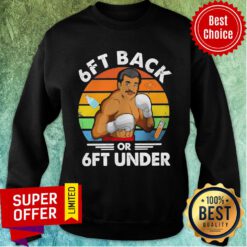 Neil Degrasse Tyson Caricature 6ft Back Or 6ft Under Vintage Sweatshirt