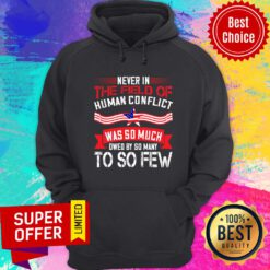 Never In The Field Of Human Conflict Was So Much Owed By So Many To So Few Hoodie