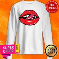 Nice Vampire Lips Halloween Sweatshirt