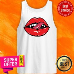 Nice Vampire Lips Halloween Tank Top