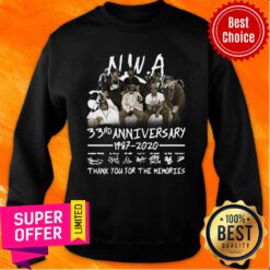 NWA 33rd Anniversary 1978 2020 Thank You For The Memories Signatures Sweatshirt