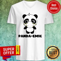 Panda Emic Cute Quarantine Social Distancing V-neck