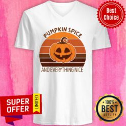Pumpkin Spice And Everything Nice Vintage V-neck