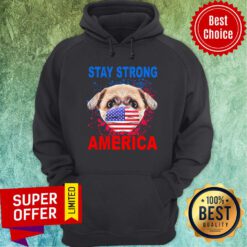 Shih Tzu Face Mark Stay Strong America Hoodie