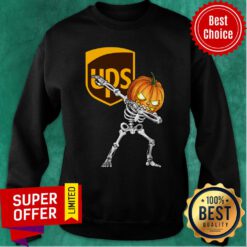 Skeleton Dabbing Halloween Pumpkin UPS Sweatshirt