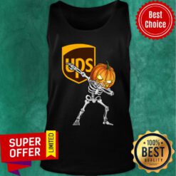 Skeleton Dabbing Halloween Pumpkin UPS Tank Top