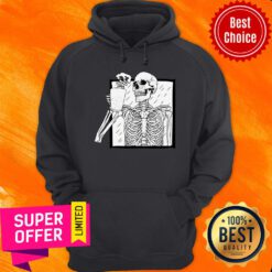 Skeleton Drink Coffee Halloween Hoodie