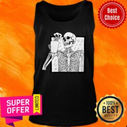 Skeleton Drink Coffee Halloween Tank Top