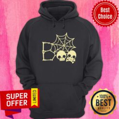Spider Web Skull Boo Halloween Hoodie
