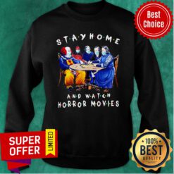 Stay Home And Watch Horror Movies Face Mask Sweatshirt