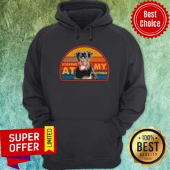 Stop Staring At My Rottweiler Hoodie
