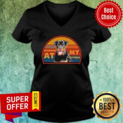 Stop Staring At My Rottweiler V-neck