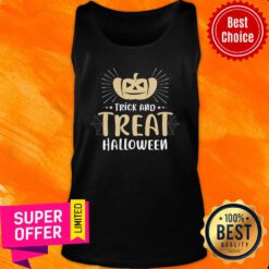 Trick And Treat Halloween Pumpkin Tank Top