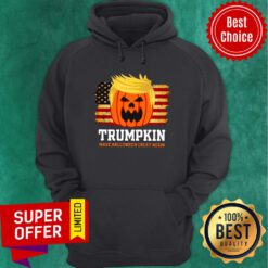 Trumpkin Make Halloween Great Again American Flag Hoodie