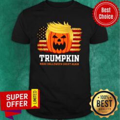 Trumpkin Make Halloween Great Again American Flag Shirt