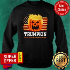 Trumpkin Make Halloween Great Again American Flag Sweatshirt