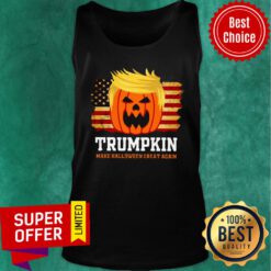 Trumpkin Make Halloween Great Again American Flag Tank Top