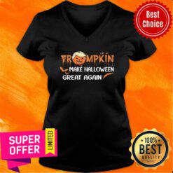 Trumpkin Make Halloween Great Again V-neck