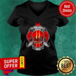 We Will Never Forget 9 11 01 Bravery Honor Sacrifice V-neck