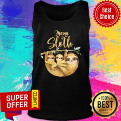Womens Mama Sloth Cute Mothers Day Tank Top
