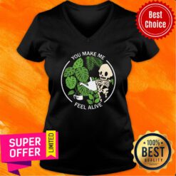 You Make Me Feel Alive Halloween Skull V-neck