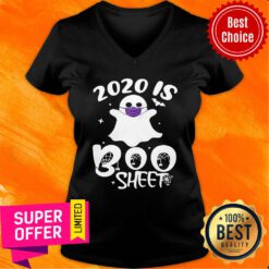 2020 Is Boo Ghost Wear Mask Halloween V-neck