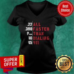 All Faster Than Dialing 911 V-neck