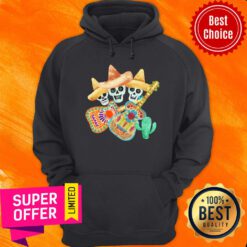 Awesome Skull Guitar Sombrero Catus Hoodie