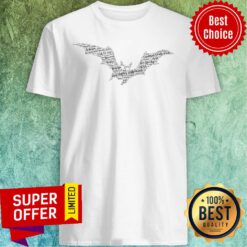 Bat Shadow Word Cloud Halloween Shirt