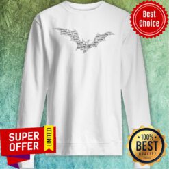 Bat Shadow Word Cloud Halloween Sweatshirt