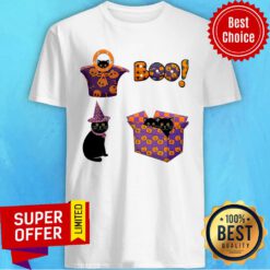 Black Cat Boo Happy Halloween Day 2020 Shirt