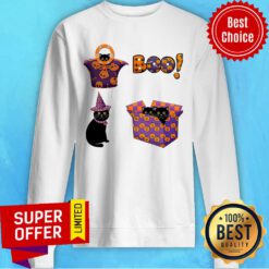 Black Cat Boo Happy Halloween Day 2020 Sweatshirt