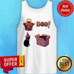 Black Cat Boo Happy Halloween Day 2020 Tank Top