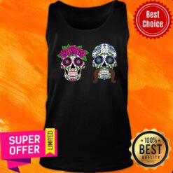 Couple Day Of The Dead Dia De Los Muertos Sugar Skulls Tank Top